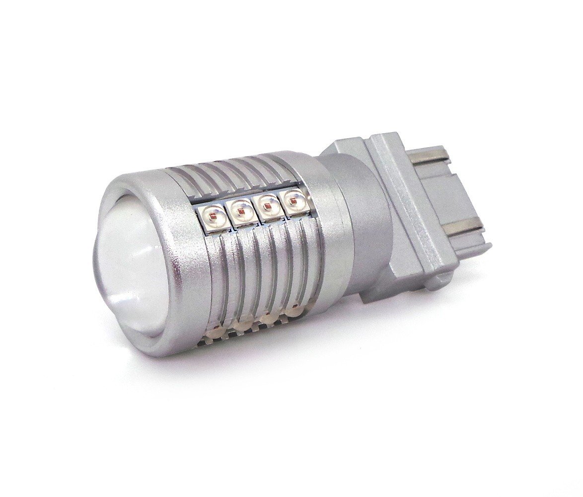 P27/7W żarówka LED 3157 12-24V CANBUS 2000lm czerwona
