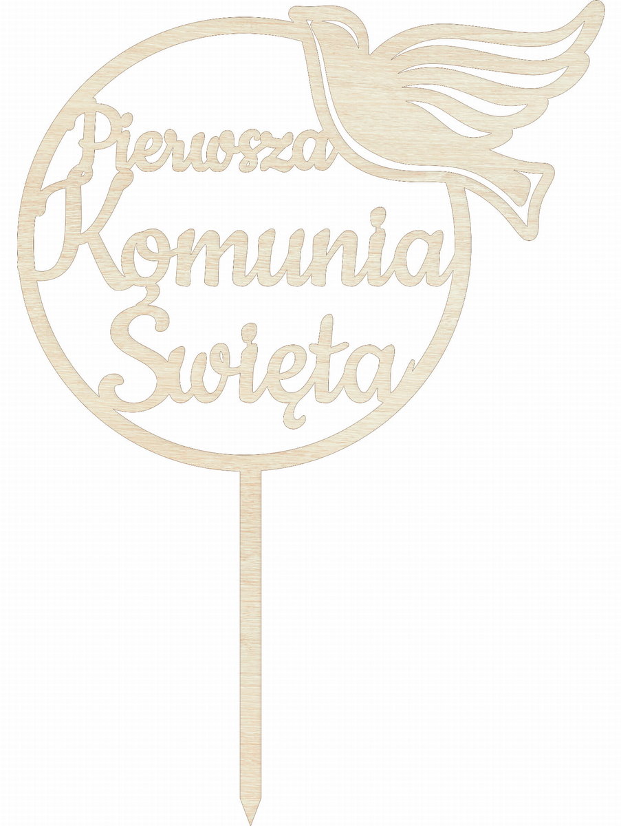 Topper Pierwsza Komunia Święta Na Tort 22,5Cm