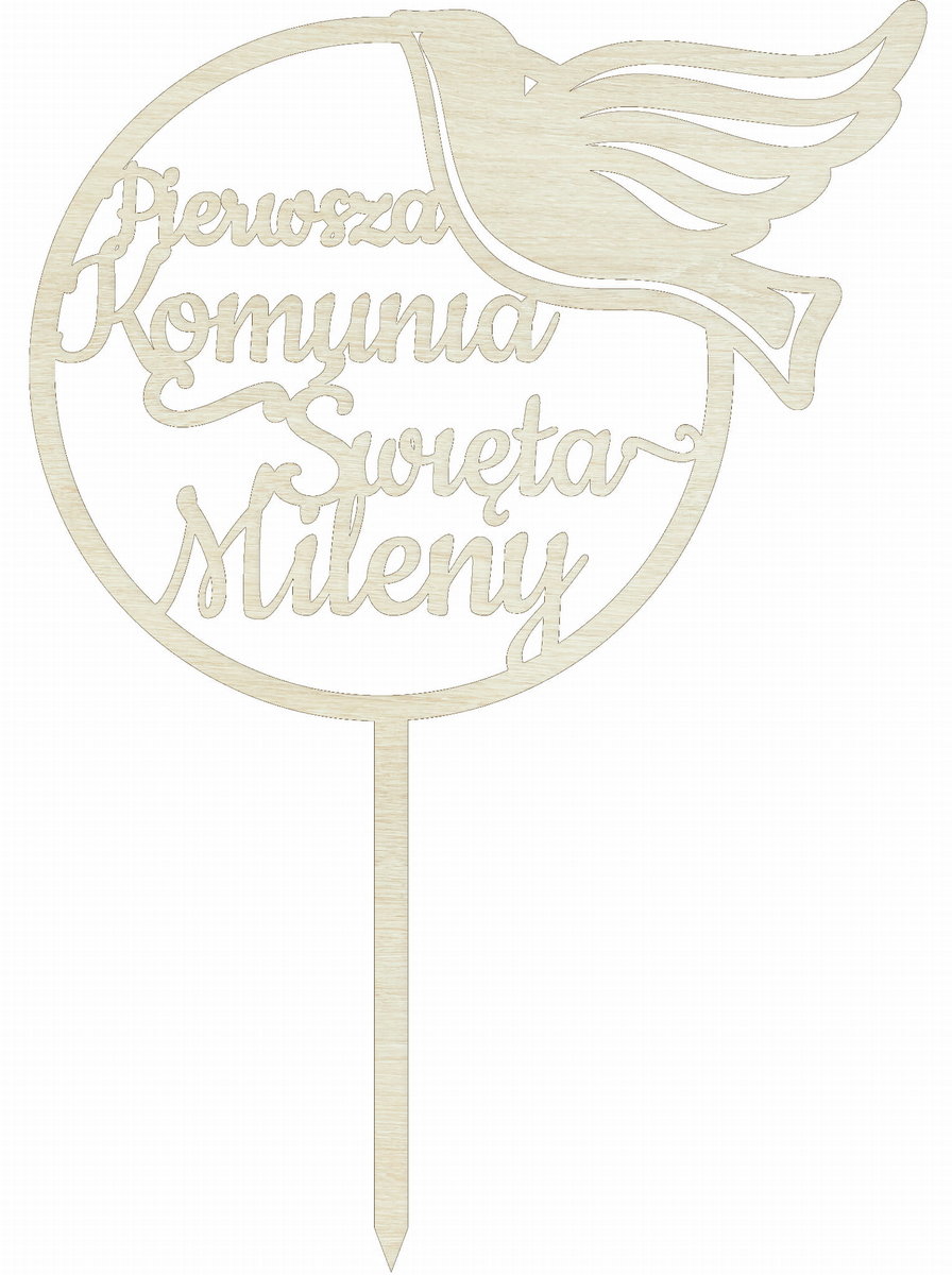 Topper Pierwsza Komunia Święta Na Tort + Imię