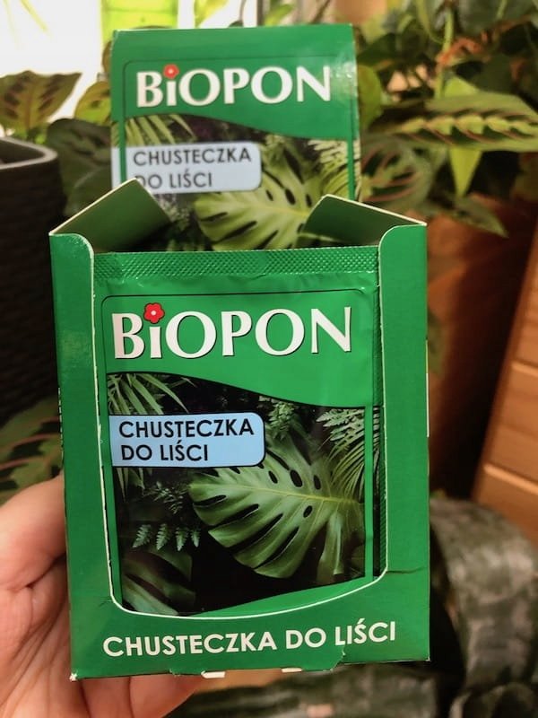 Biopon Chusteczka do liści czyści pielęgnuje 15 sz