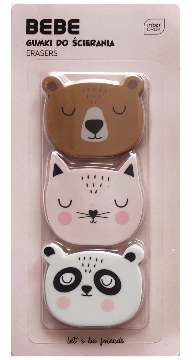 Gumka Szkolna Do Mazania Bebe 3 Szt Interdruk