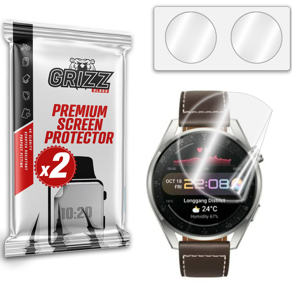 Grizzglass Ceramicfilm Folia Ceramiczna Do Huawei Watch 3 Pro