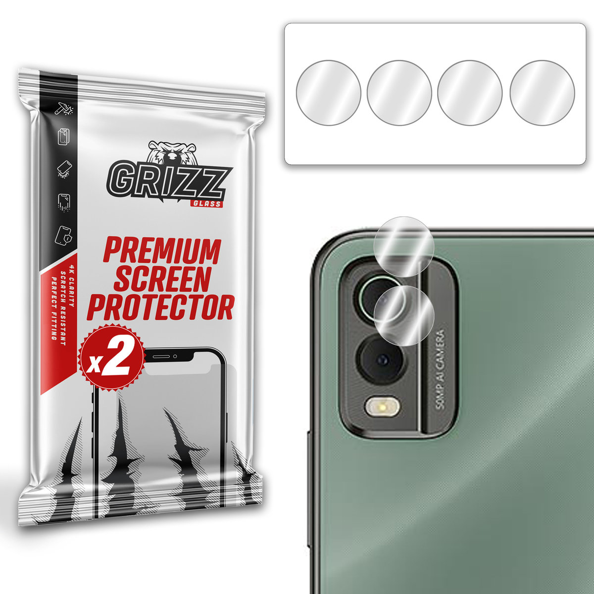 Grizzglass Hybridglass Camera Szkło Hybrydowe Na Obiektyw Do Nokia C32