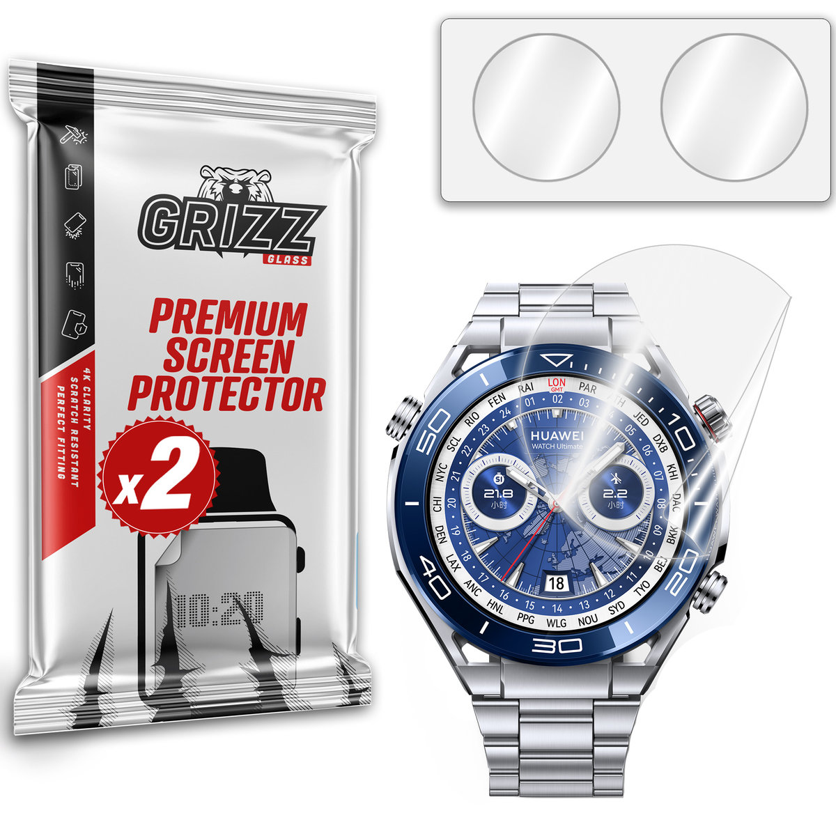 Grizzglass Ceramicfilm Folia Ceramiczna Do Huawei Watch Ultimate
