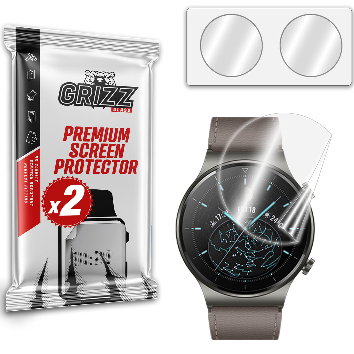 Grizzglass Ceramicfilm Folia Ceramiczna Do Huawei Watch Gt2 Pro