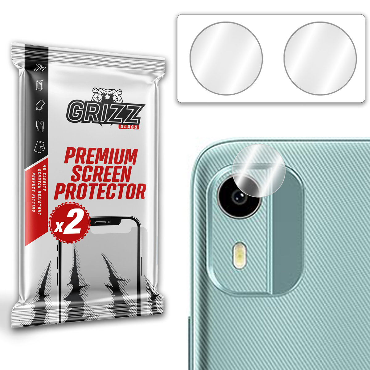 Grizzglass Hybridglass Camera Szkło Hybrydowe Na Obiektyw Do Nokia C12 Pro