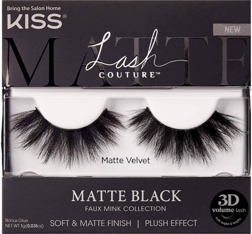 Kiss, Sztuczne rzęsy, Faux Mink Matte Black Velvet