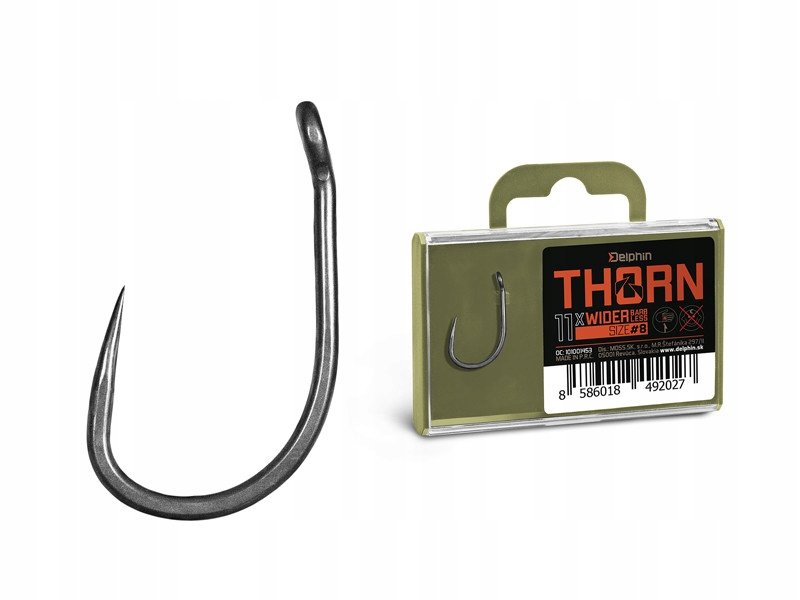 Haczyki Karpiowe Delphin Thorn Wider BarbLess nr.6