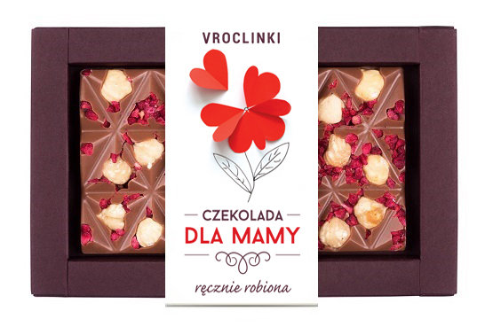 Czekolada Mleczna Z Malinami I Orzechami Laskowymi - Dzień Mamy