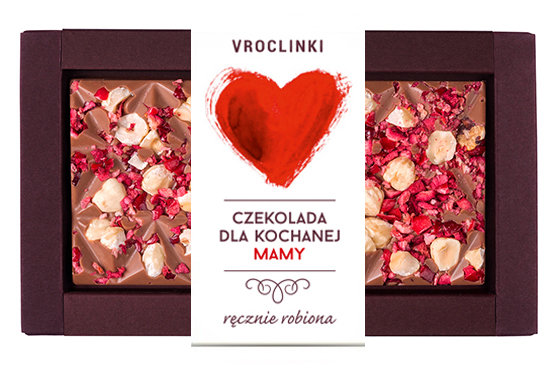 Czekolada Mleczna Z Żurawiną I Orzechami Laskowymi - Dzień Matki Serce