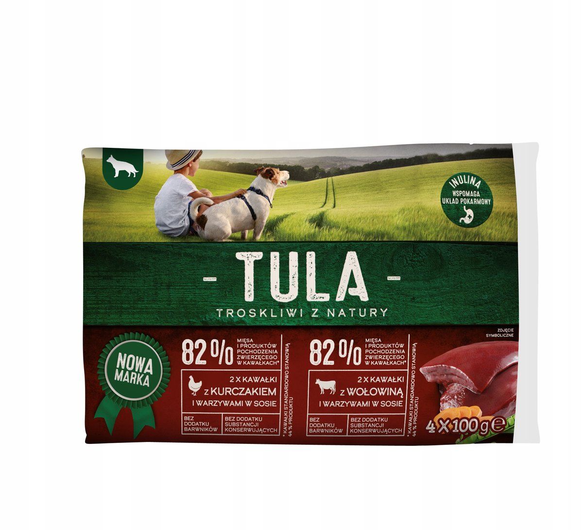 Tula Karma Dla Psa 4X100G Mix Kurczak Wołowina