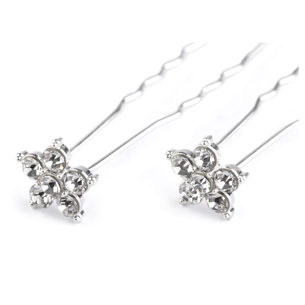 Szpilki Sztrasowe Do Włosów Kwiatek, 5 Szt.