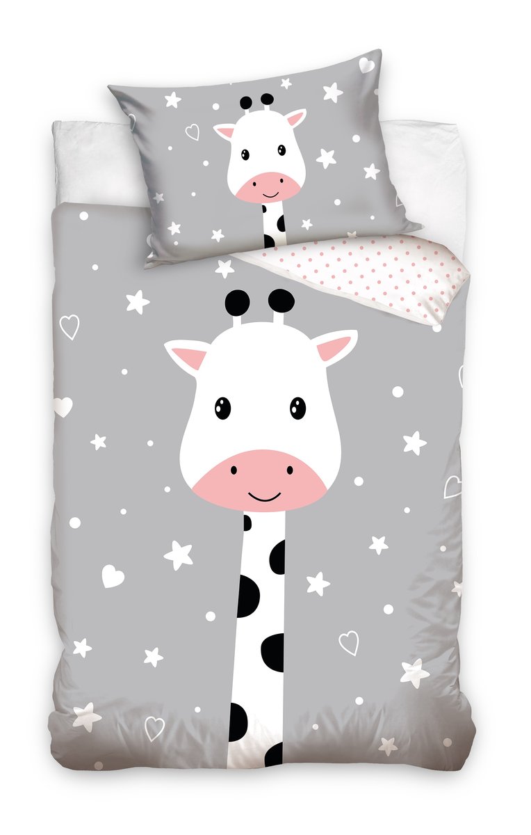 Carbotex, Komplet pościeli do łóżeczka, 90x120 cm, Żyrafa