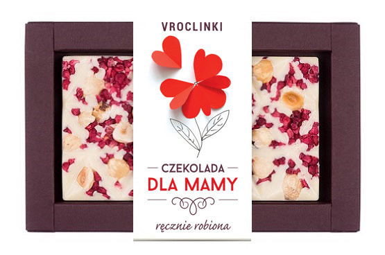 Czekolada Biała Z Malinami I Orzechami Laskowymi - Dzień Mamy