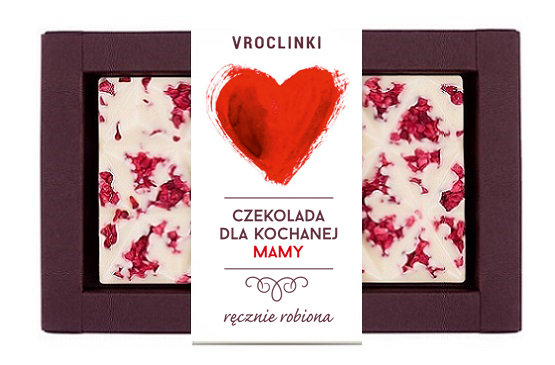 Czekolada Biała Z Malinami - Dzień Matki Serce