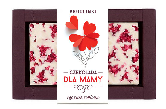 Czekolada Biała Z Malinami - Dzień Mamy