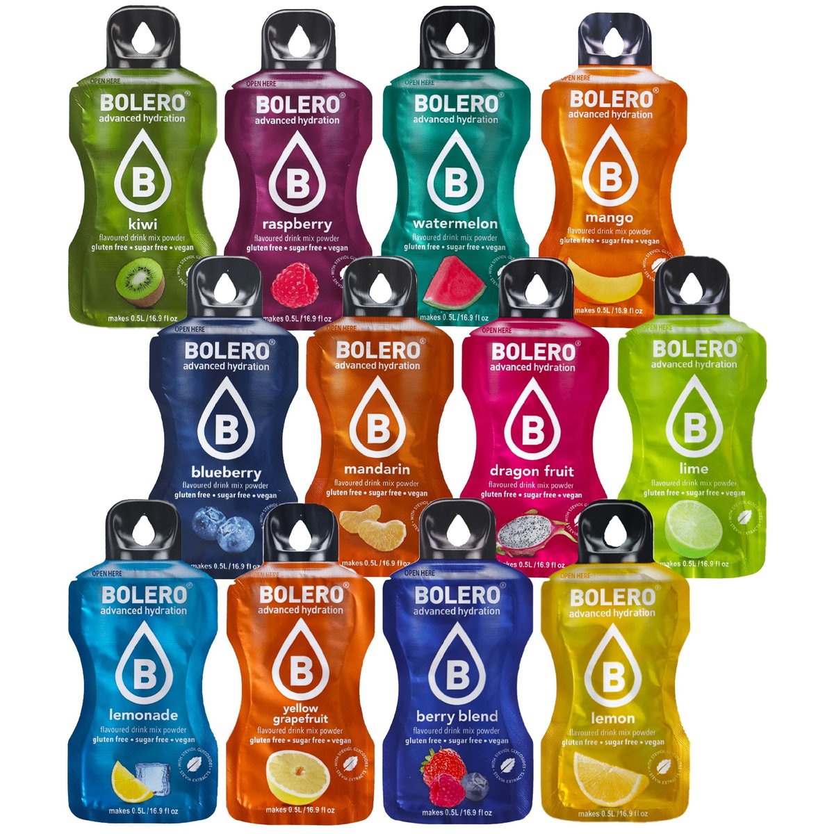 12X Napój Bolero Mix Smaków Proszek Do Sodastream