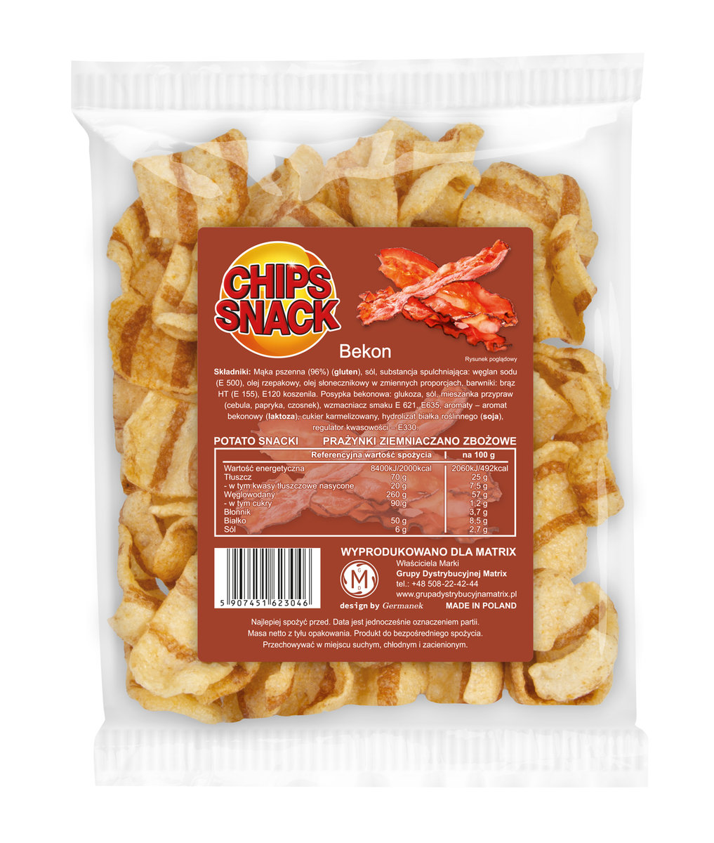 Chips Snack - bekon 60g/Grupa Dystrybucyjna Matrix