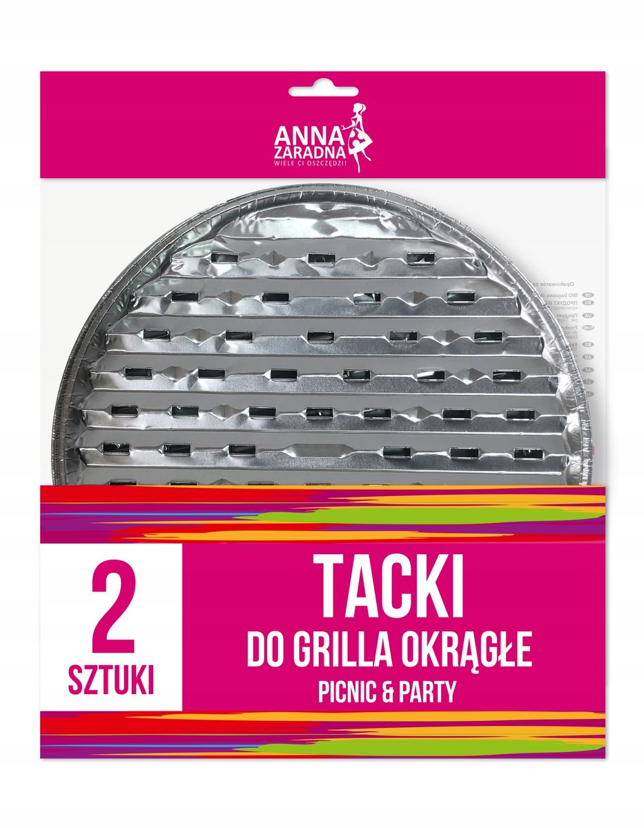 Anna Zaradna Tacki Do Grilla Okrągłe 2 Sztuki Duże