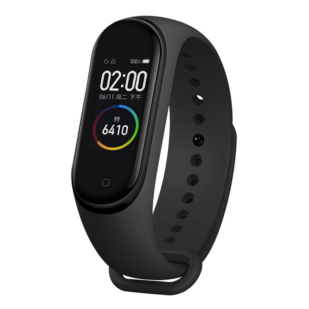 Opaska Pasek Silikonowy Do Xiaomi Mi Band 3/4 - Czarny