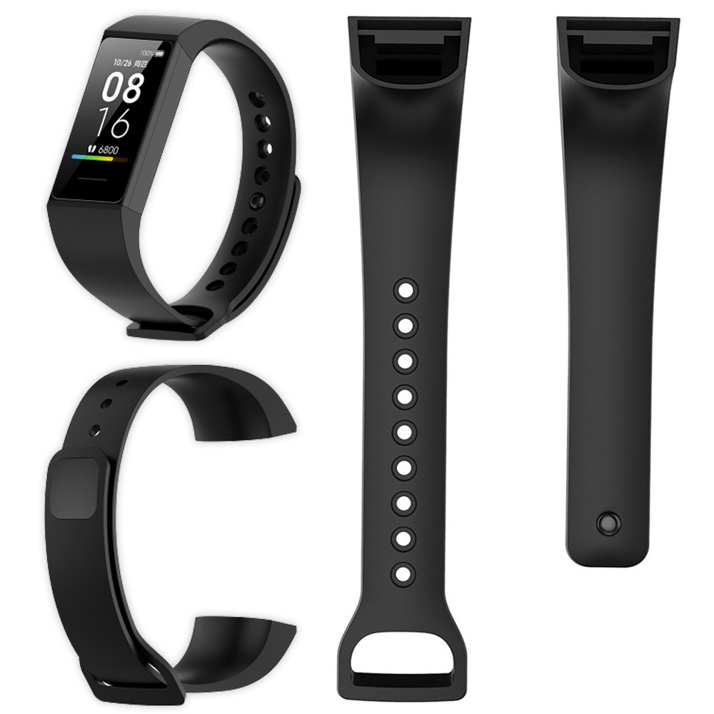 Opaska Pasek Silikonowy Do Xiaomi Mi Band 4C - Czarny