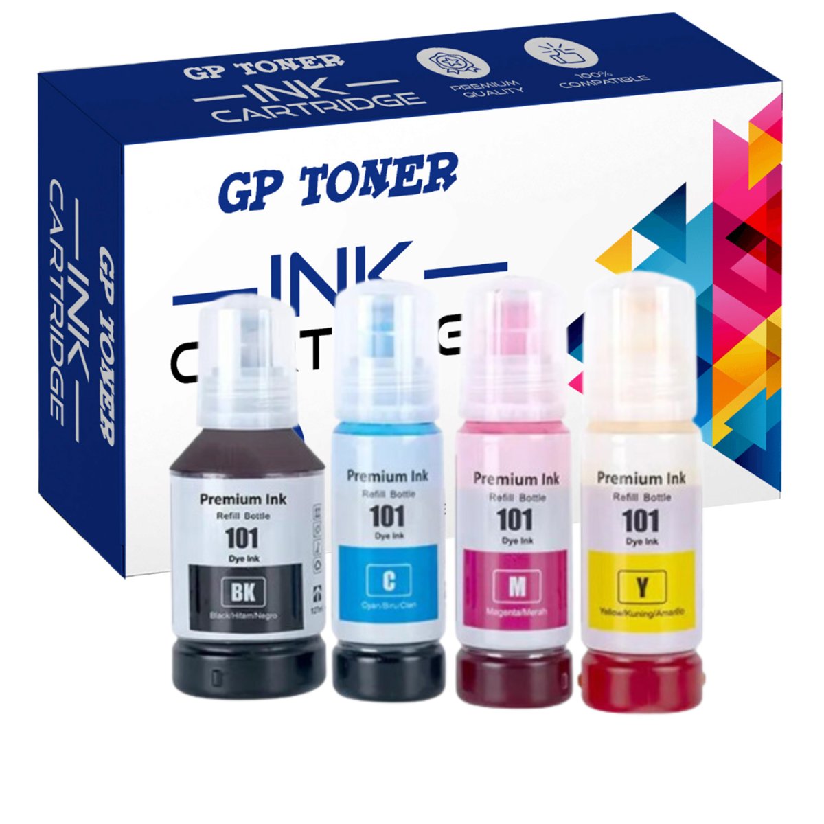 4X Tusz Do Epson 101 Ecotank L4150 L4160 L6160 L6170 L6176 L6190