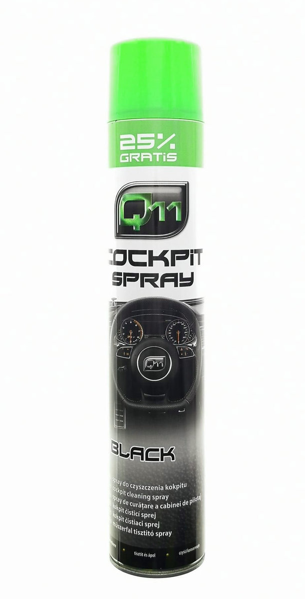 Kokpit Spray Q11 Black Mat 750Ml