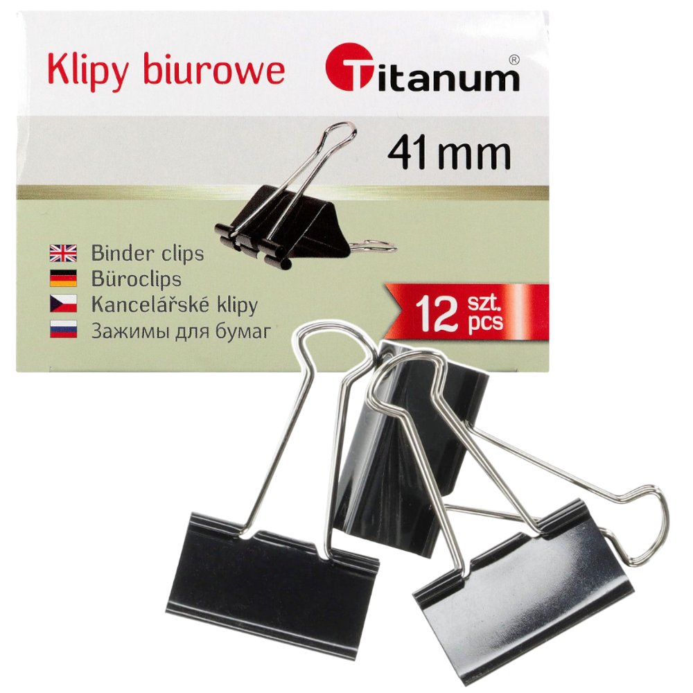 Titanum Klip Titanum 41 mm czarny BC41) 12szt