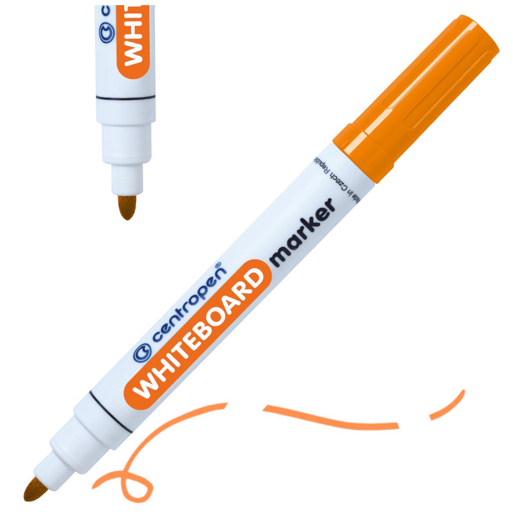 Centropen Marker do tablic suchościeralny okrągła końcówka pomarańczowy 8559/02