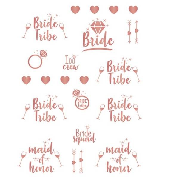 Tatuaże Bride To Be Różowe Złoto
