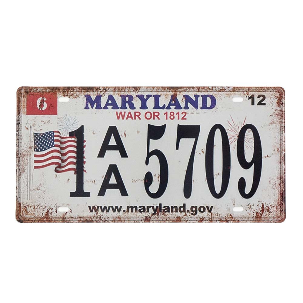 Tablica Rejestracyjna Z Usa Metalowa Maryland
