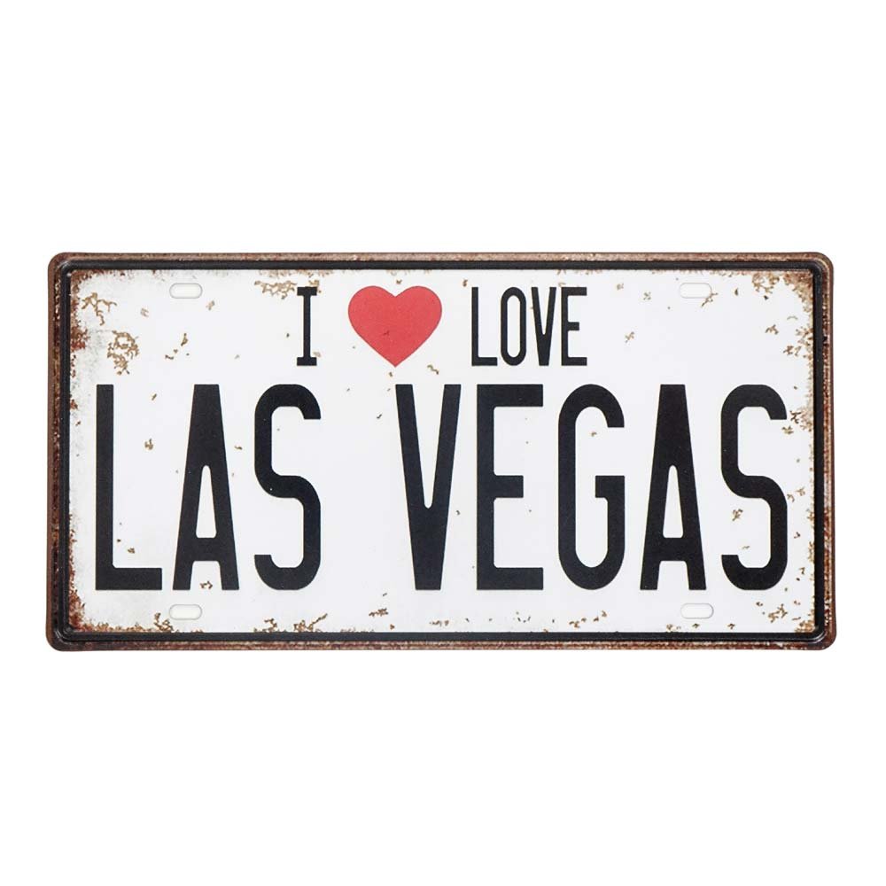 Tabliczka Dekoracyjna Metalowa I Love Las Vegas