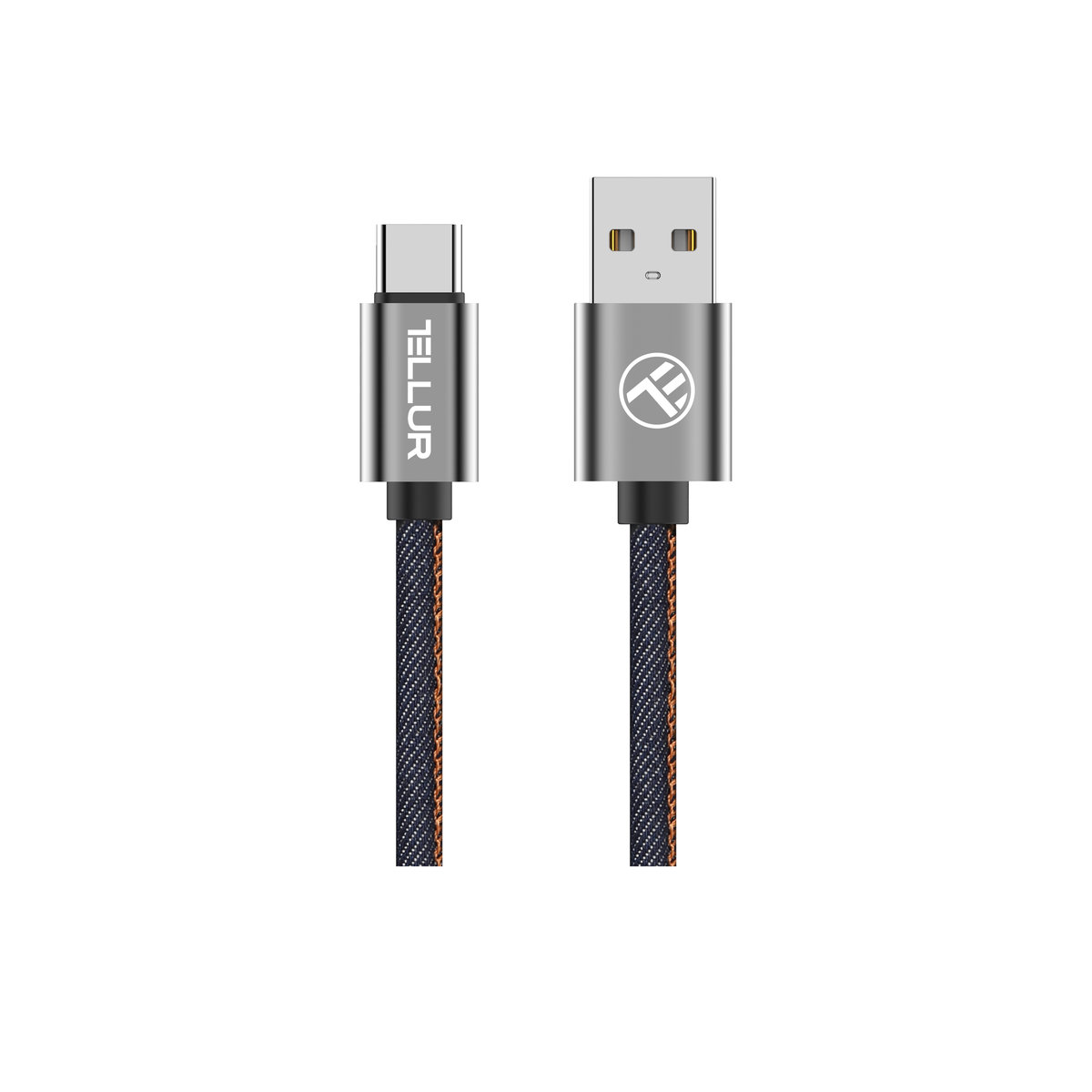 Tellur Kabel do transmisji danych, USB na typ-C, 1m, denim TLL155381