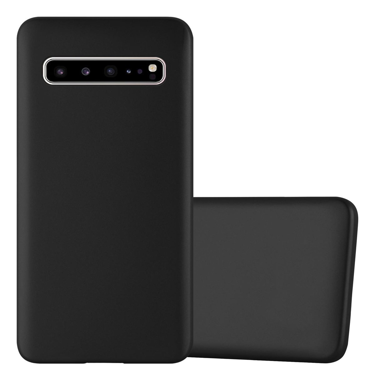 Pokrowiec Do Samsung Galaxy S10 5G w METALLIC CZARNY Etui TPU Silikon Obudowa Ochronny Case Cover Cadorabo