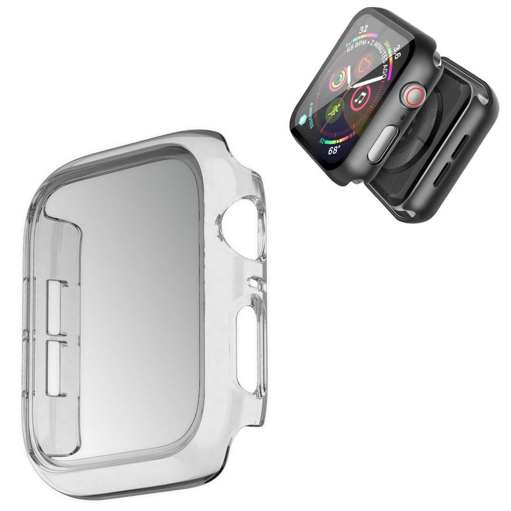 Фото - Ремінець для годинника / браслета Apple Strado Etui 2w1 ze szkłem do  Watch 7 41mm  uniwersalny (Bezbarwne)