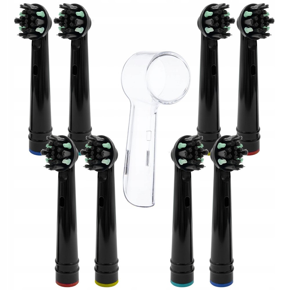 8X Końcówka Zamienna Floss Action Eb25-P Czarne Z W/A Pickclean + Osłonka Na Końcówki