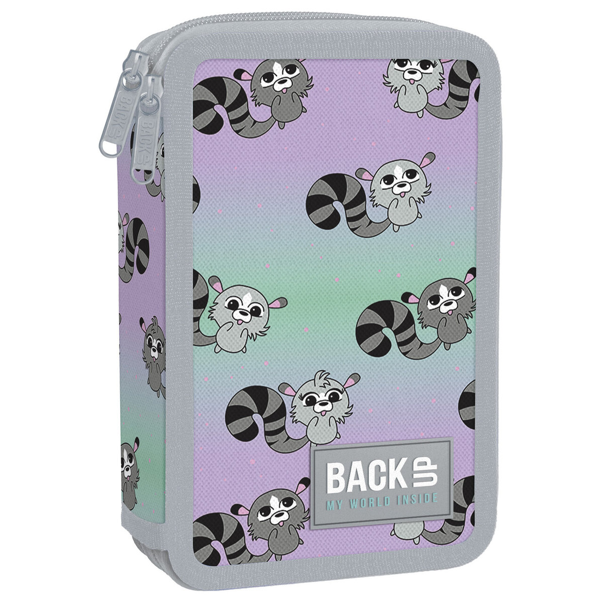Derform Piórnik 2-komorowy z wyposażeniem BackUp 5 DW03 lemury