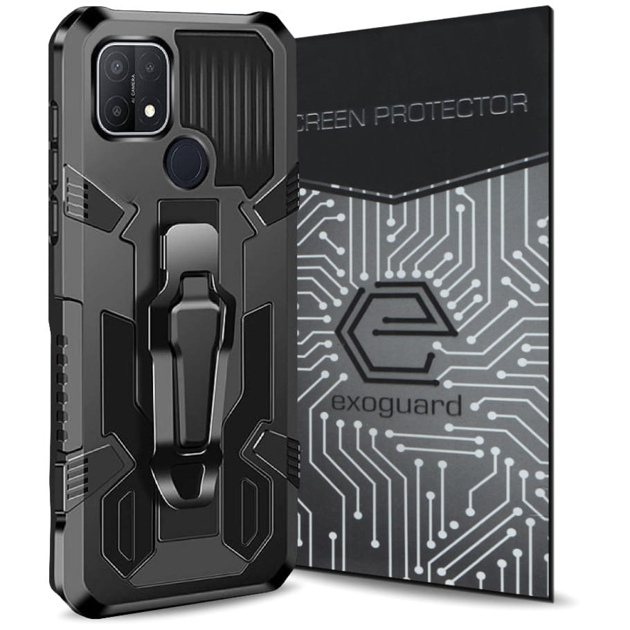 Exoguard Predator + Szkło - Oppo A15 / Oppo A15S - Pancerne Case Obudowa Futerał