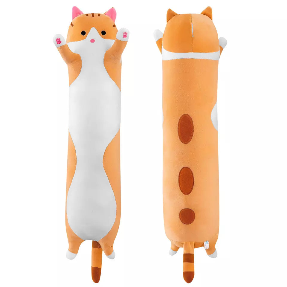 Poduszka Maskotka Ozdobna Kot Długi Xxl 70Cm