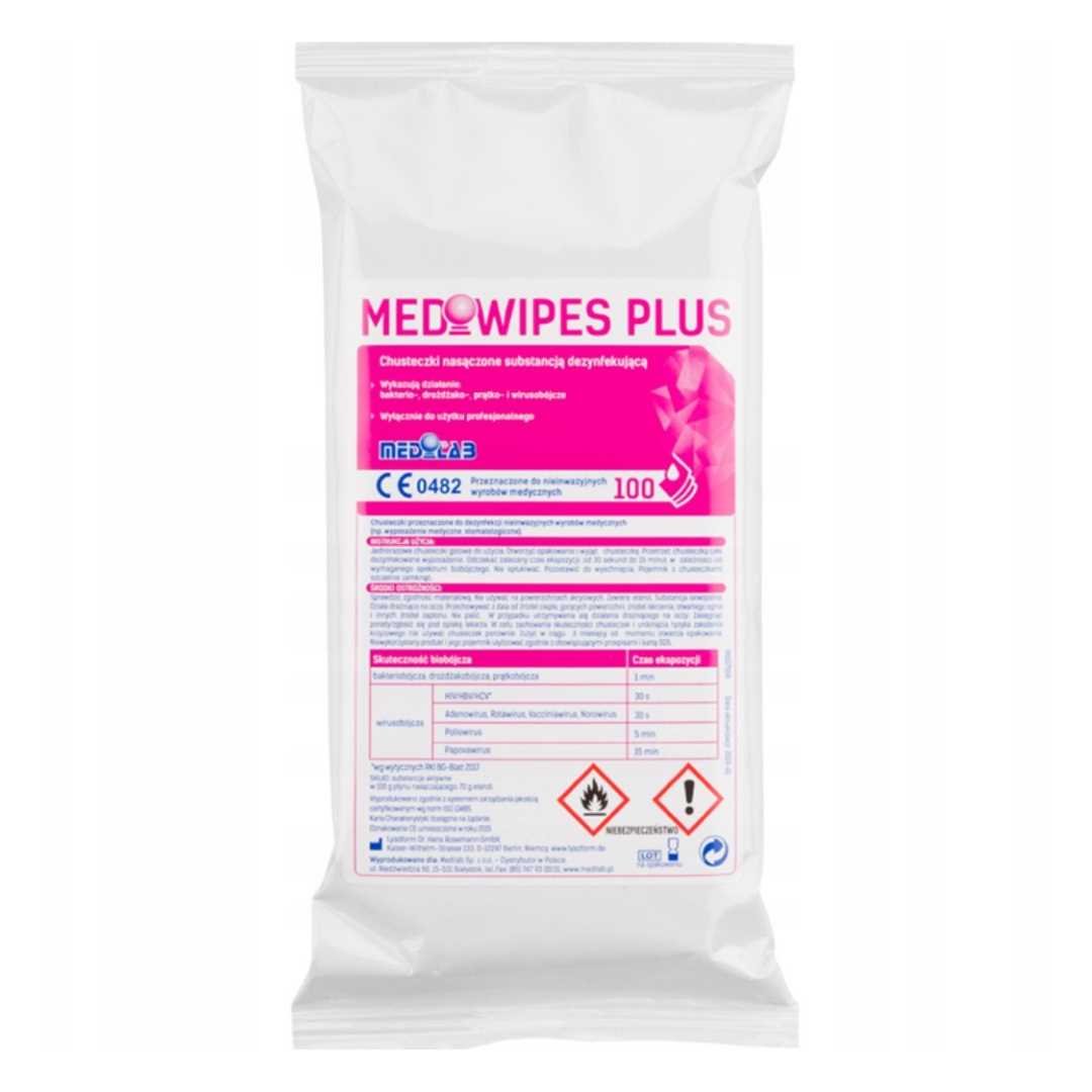 Chusteczki Do Dezynfekcji Powierzchni Mediwipes Plus 100 Szt