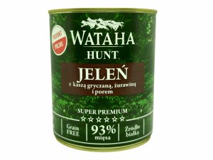 Wataha Puszka 93% Adult Jeleń Z Żurawiną I Porem 800G / Wataha