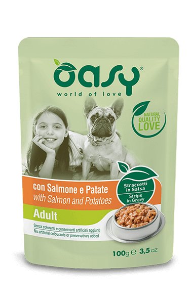 Oasy Pies 100G Adult Saszetka Strips Łosoś