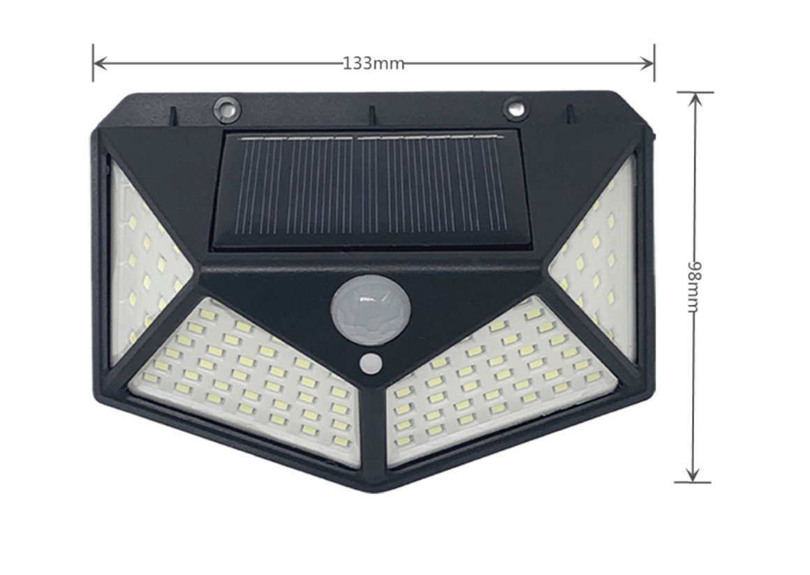 Lampa Solarna Kinkiet 100Led Na Taras Ogród Mocna
