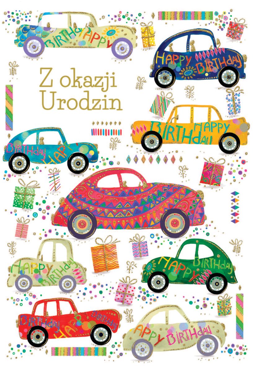 Kartka Urodzinowa Z Samochodami Ts154