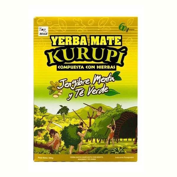 Kurupi Yerba Mate Kurupi Jengibre Menta y Te Verde 500g