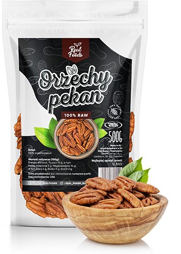 Orzechy Pecan Całe Orzechy - Real Foods - 500G