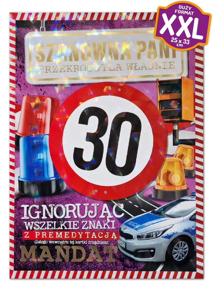 Kartka Na 30 Urodziny Duża Xxl Ple4