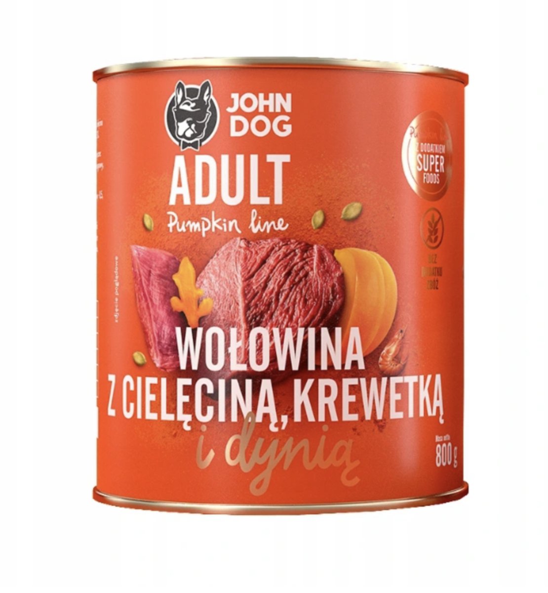 JohnDog Pumpkin Adult Wołowina z cielęciną 800g