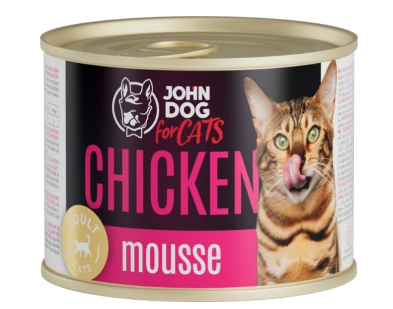 JohnDog For cats Mousse kurczak mus 200g