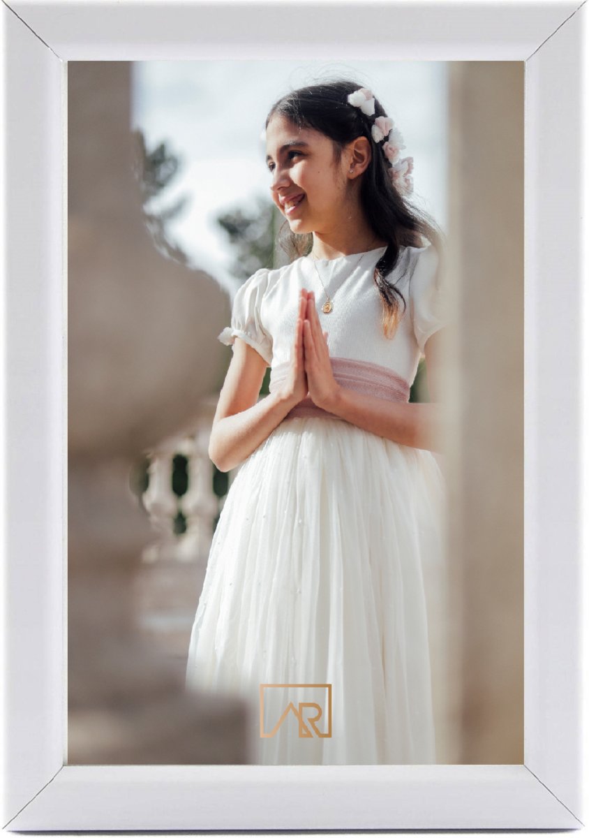 Ramka na zdjęcie 15x21 biała Aura delikatna